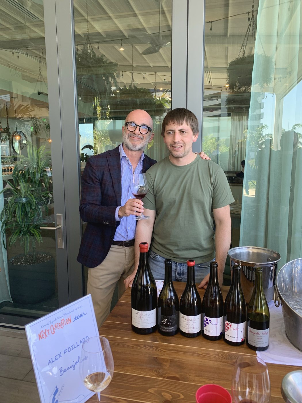 Fabrizio Gallina with Alex Foillard, Domaine Foillard, Beaujolais, France