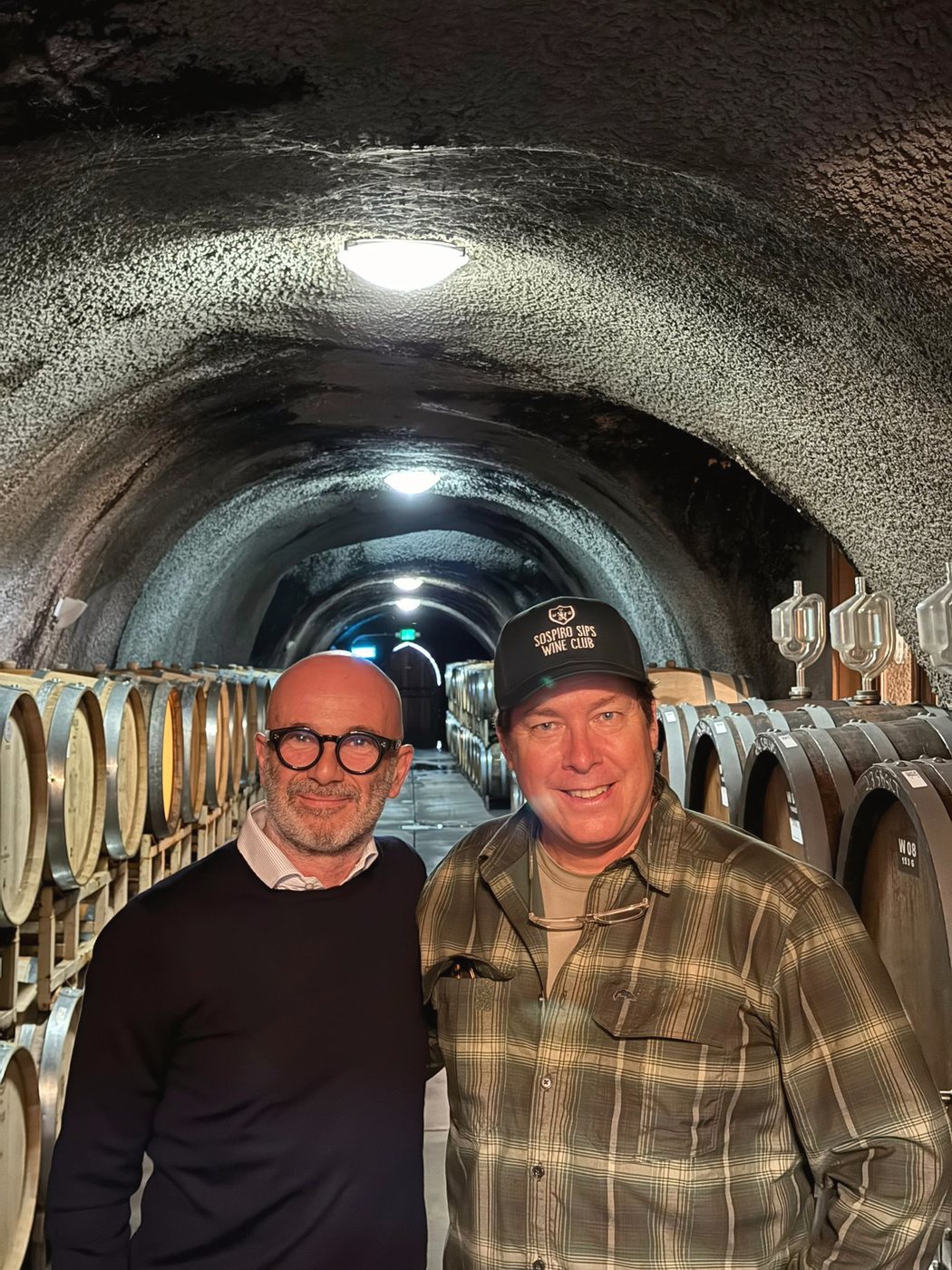 Fabrizio Gallina with Axel Schug, Schug Estate Winery, Sonoma, California