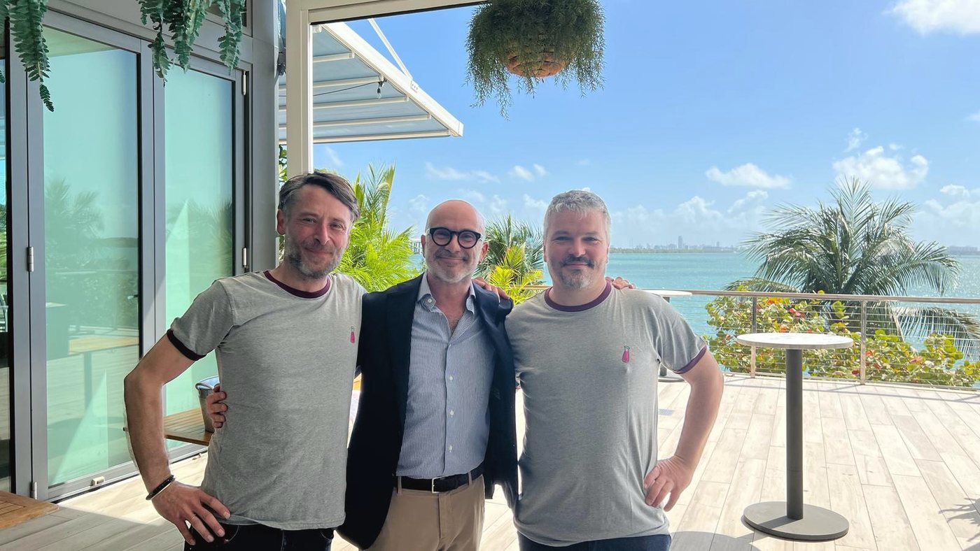 Fabrizio Gallina with Nicolas Laugerotte & Jérôme Billard, Champagne Dosnon and Domaine de la Noblaie, Champagne and Loire Valley, France